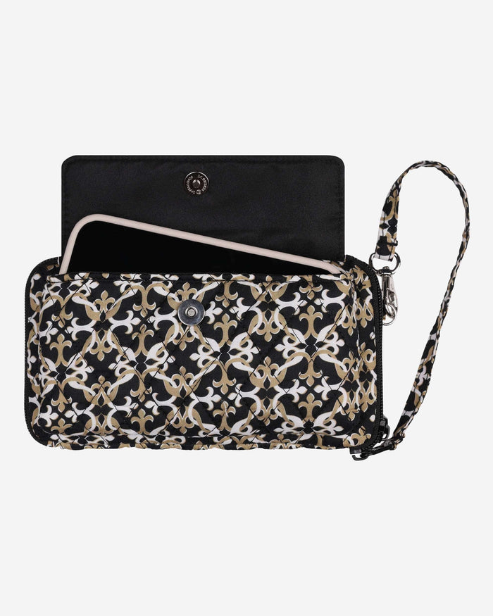 New Orleans Saints Quilted Printed Wristlet FOCO - FOCO.com