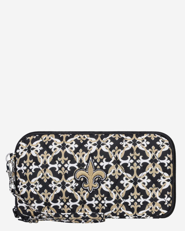 New Orleans Saints Quilted Printed Wristlet FOCO - FOCO.com