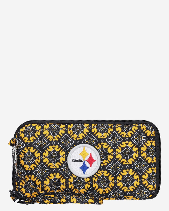 Pittsburgh Steelers Quilted Printed Wristlet FOCO - FOCO.com