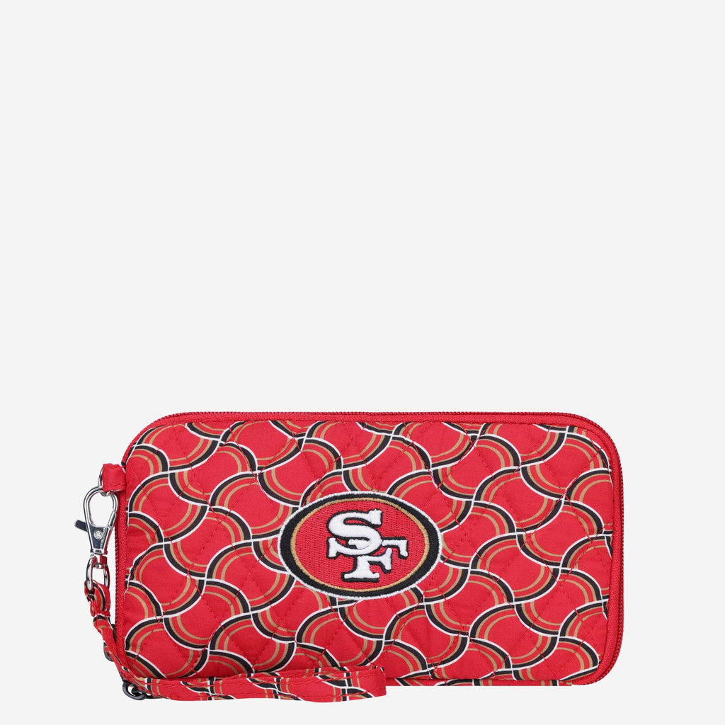San Francisco 49ers Quilted Printed Wristlet FOCO - FOCO.com