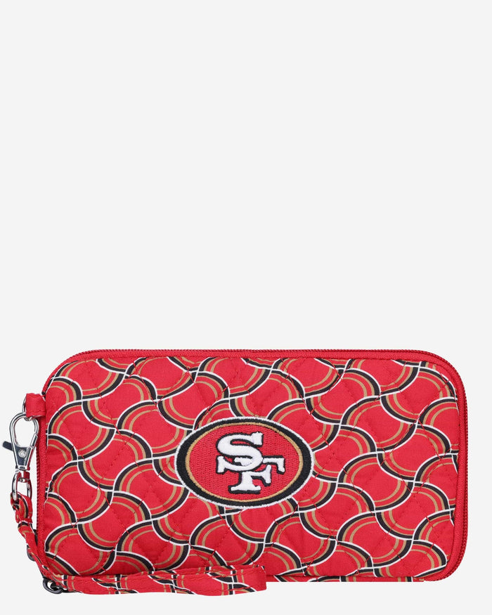 San Francisco 49ers Quilted Printed Wristlet FOCO - FOCO.com