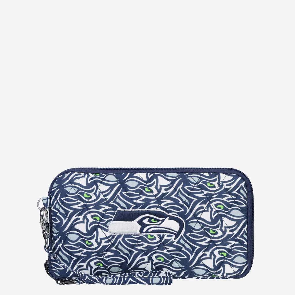 Seattle Seahawks Quilted Printed Wristlet FOCO - FOCO.com