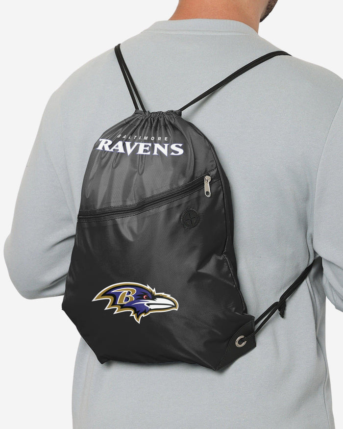 Baltimore Ravens Pocket Drawstring Backpack FOCO - FOCO.com
