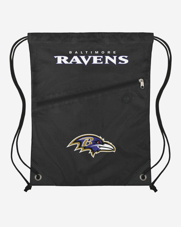 Baltimore Ravens Pocket Drawstring Backpack FOCO - FOCO.com