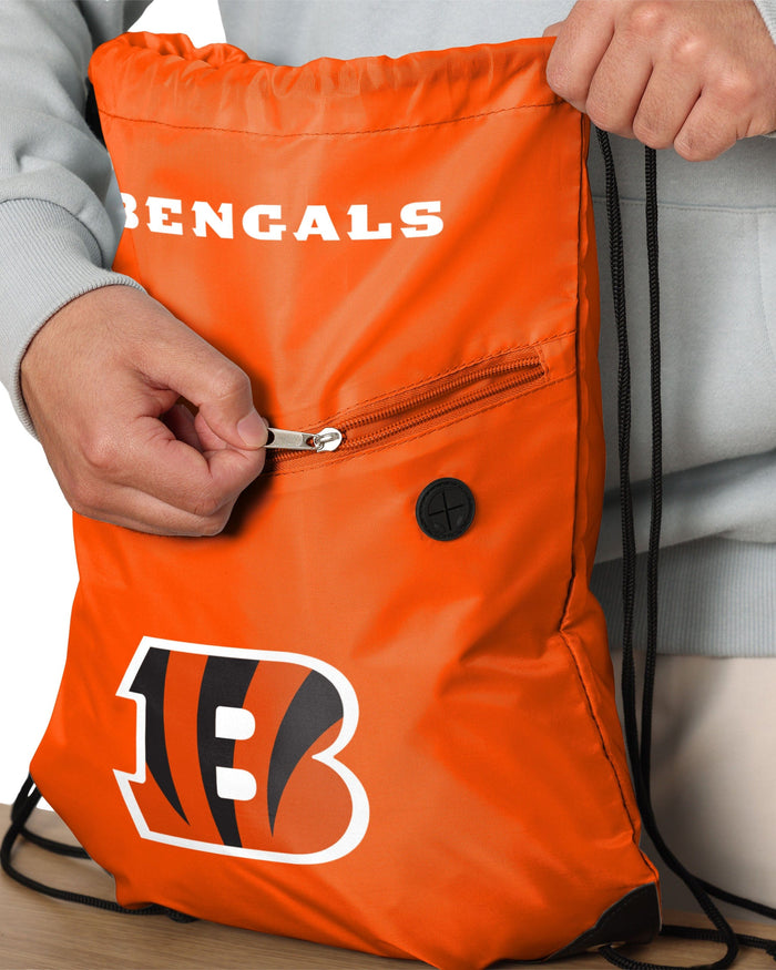 Cincinnati Bengals Pocket Drawstring Backpack FOCO - FOCO.com
