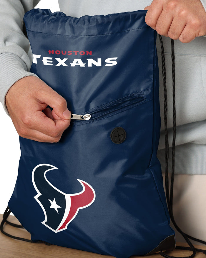 Houston Texans Pocket Drawstring Backpack FOCO - FOCO.com