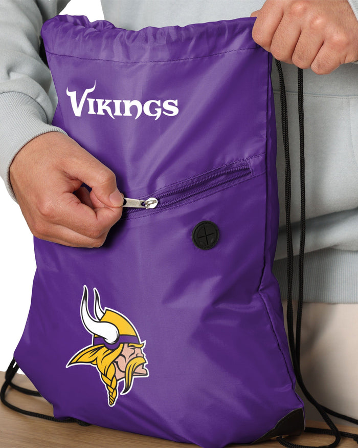 Minnesota Vikings Pocket Drawstring Backpack FOCO - FOCO.com