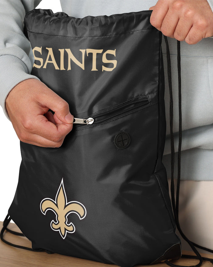 New Orleans Saints Pocket Drawstring Backpack FOCO - FOCO.com