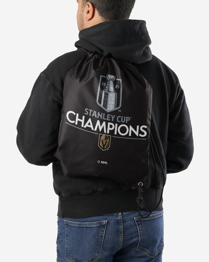 Vegas Golden Knights 2023 Stanley Cup Champions Logo Drawstring Backpack