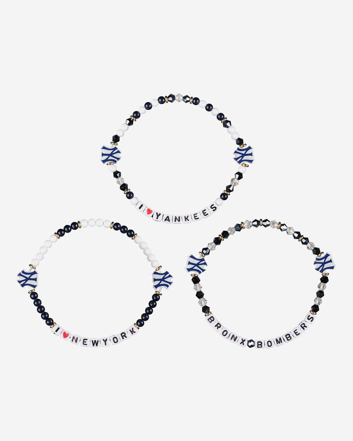 New York Yankees 3 Pack Friendship Bracelet FOCO - FOCO.com