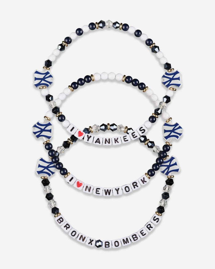 New York Yankees 3 Pack Friendship Bracelet FOCO - FOCO.com