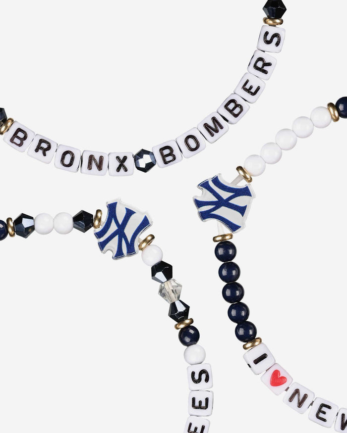 New York Yankees 3 Pack Friendship Bracelet FOCO - FOCO.com