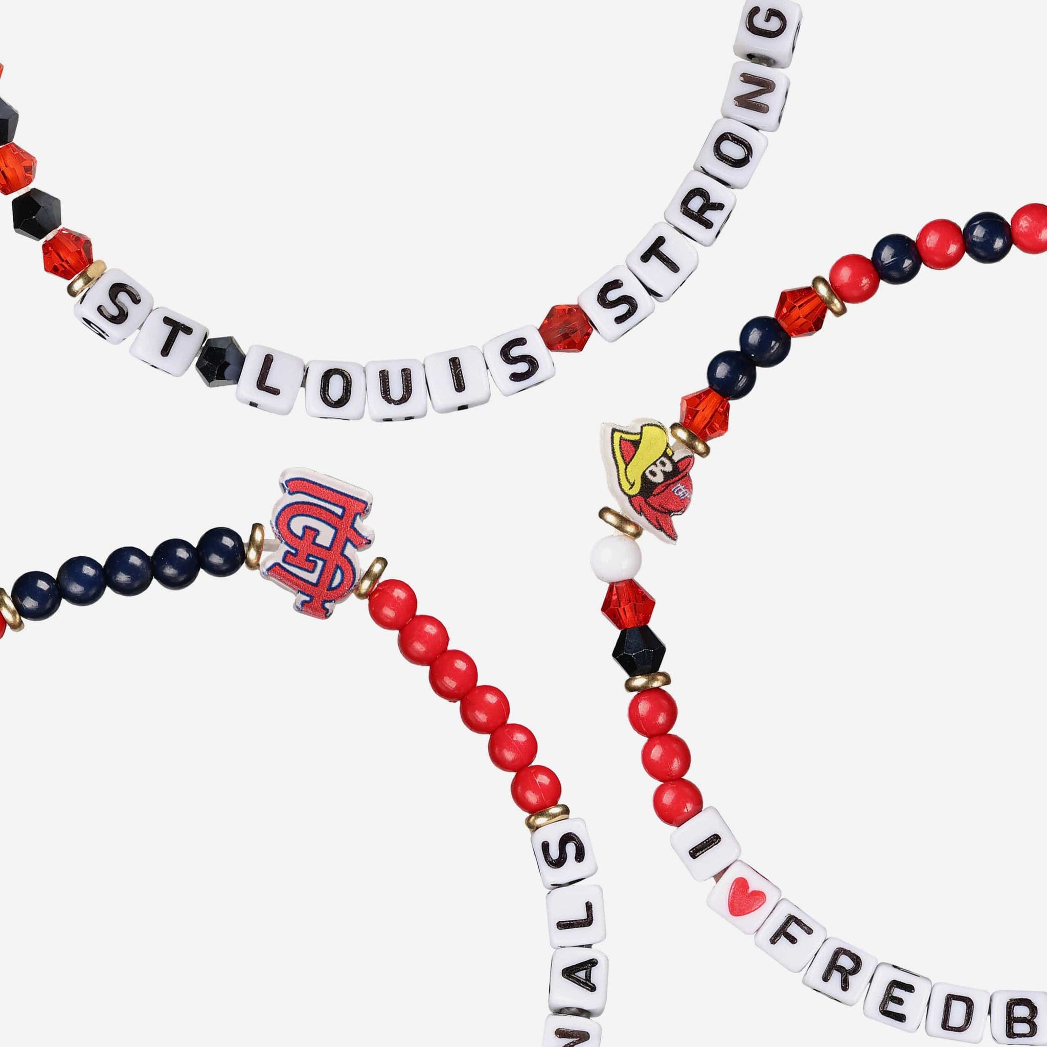 St Louis Cardinals 3 Pack Friendship Bracelet FOCO