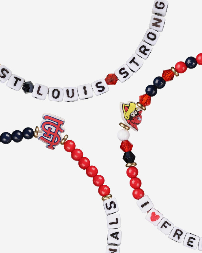 St Louis Cardinals 3 Pack Friendship Bracelet FOCO - FOCO.com