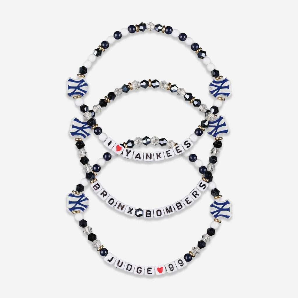 Aaron Judge New York Yankees 3 Pack Player Friendship Bracelet FOCO - FOCO.com