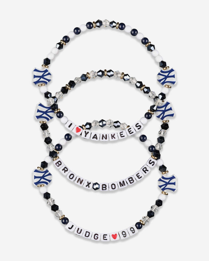 Aaron Judge New York Yankees 3 Pack Player Friendship Bracelet FOCO - FOCO.com