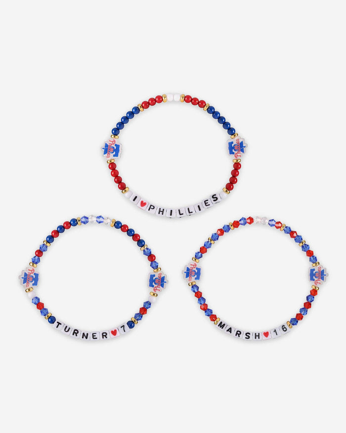 Trea Turner & Brandon Marsh Philadelphia Phillies 3 Pack Player Friendship Bracelet FOCO - FOCO.com
