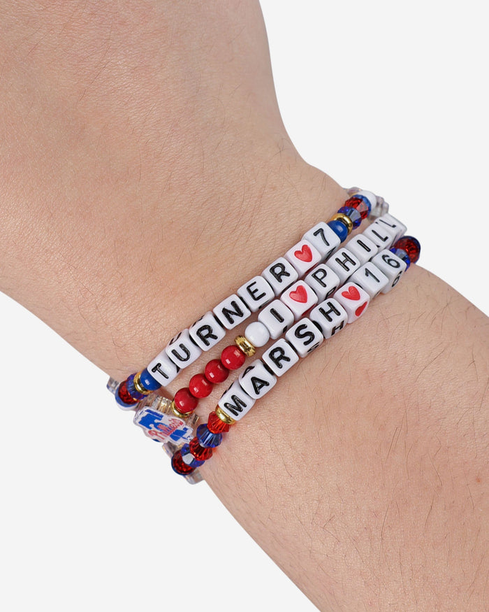 Trea Turner & Brandon Marsh Philadelphia Phillies 3 Pack Player Friendship Bracelet FOCO - FOCO.com