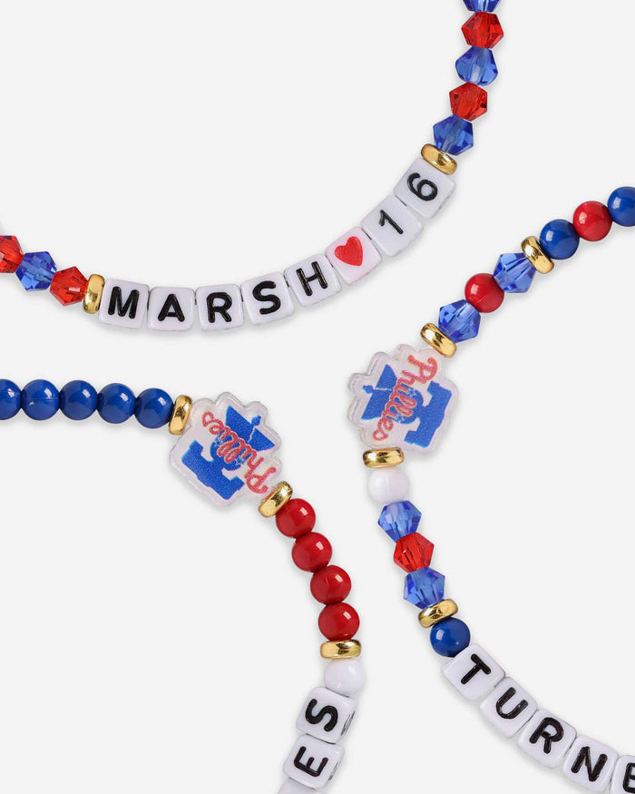 Trea Turner & Brandon Marsh Philadelphia Phillies 3 Pack Player Friendship Bracelet FOCO - FOCO.com
