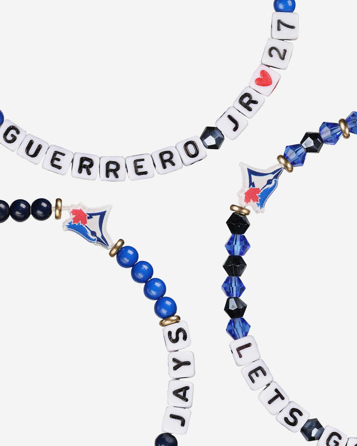 Vladimir Guerrero Jr Toronto Blue Jays 3 Pack Player Friendship Bracelet FOCO - FOCO.com