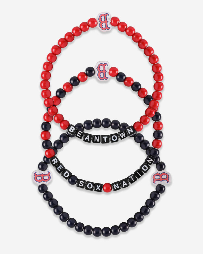 Boston Red Sox 3 Pack Beaded Friendship Bracelet FOCO - FOCO.com