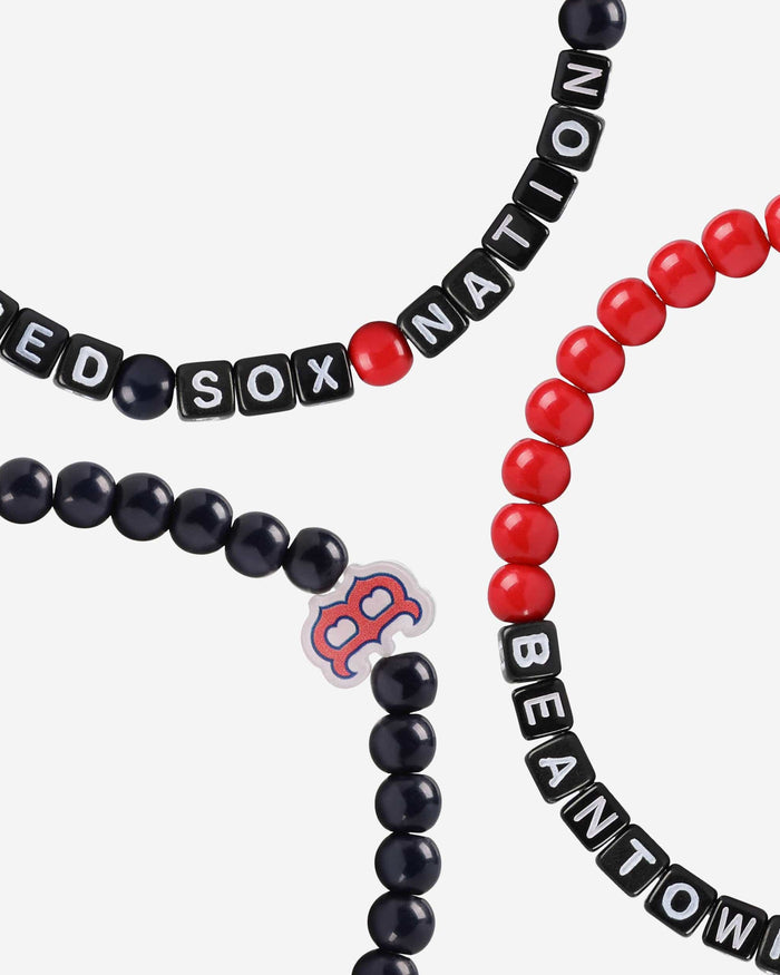 Boston Red Sox 3 Pack Beaded Friendship Bracelet FOCO - FOCO.com