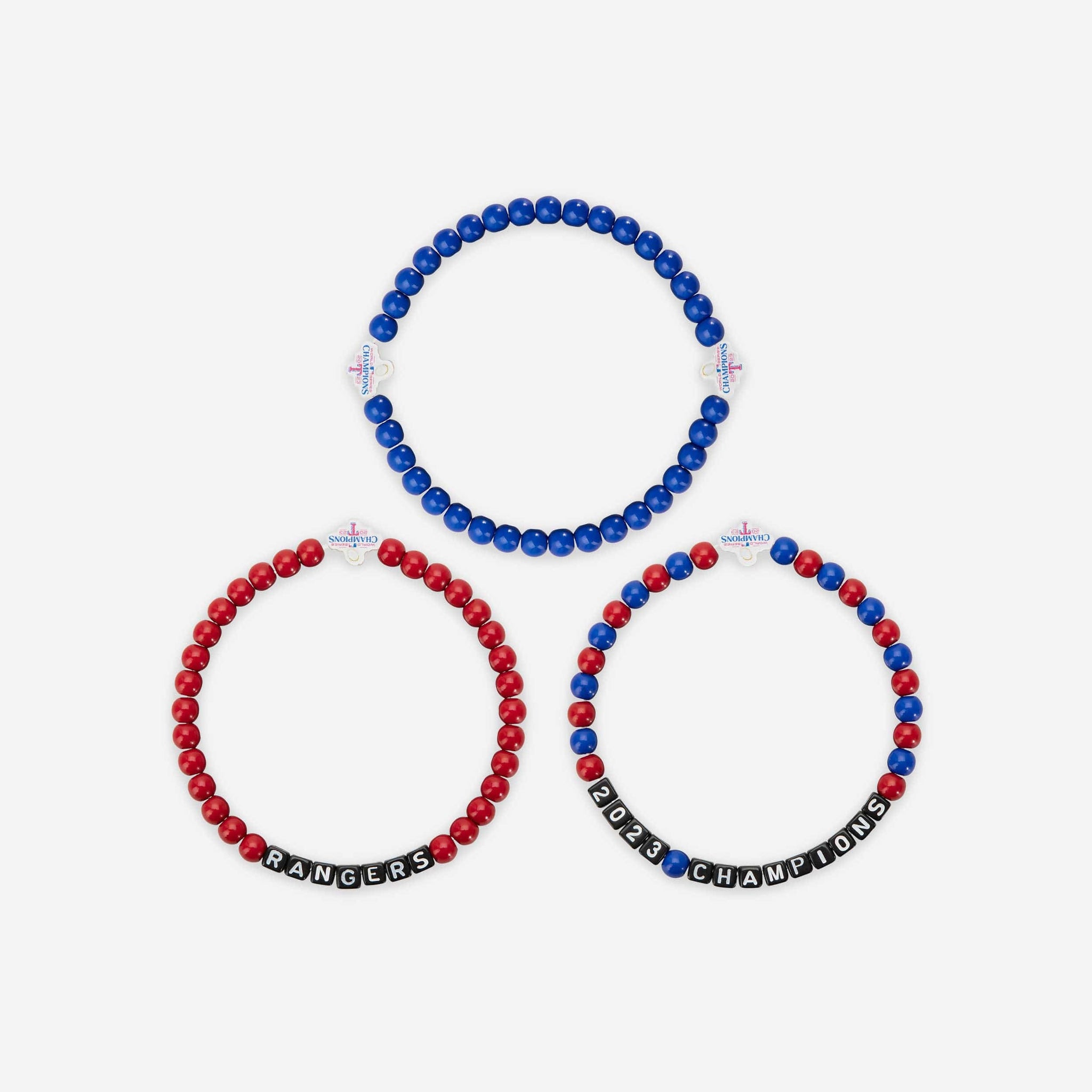 Texas Rangers 2023 World Series Champions 3 Pack Beaded Friendship
