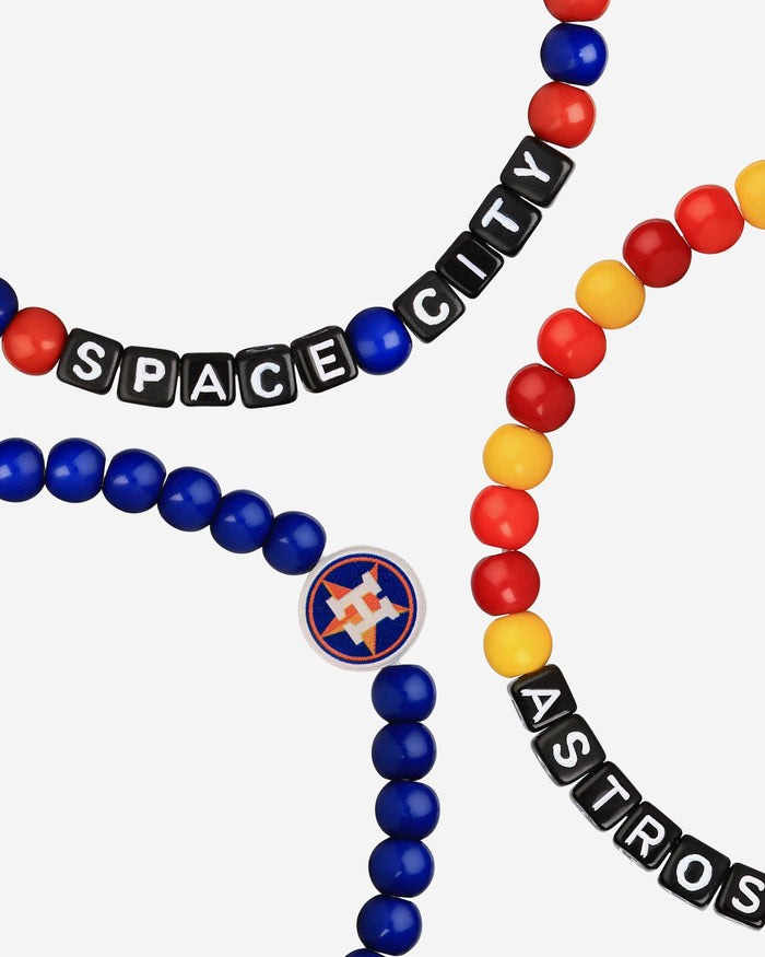 Houston Astros 3 Pack Beaded Friendship Bracelet FOCO - FOCO.com