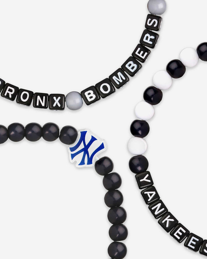 New York Yankees 3 Pack Beaded Friendship Bracelet FOCO - FOCO.com