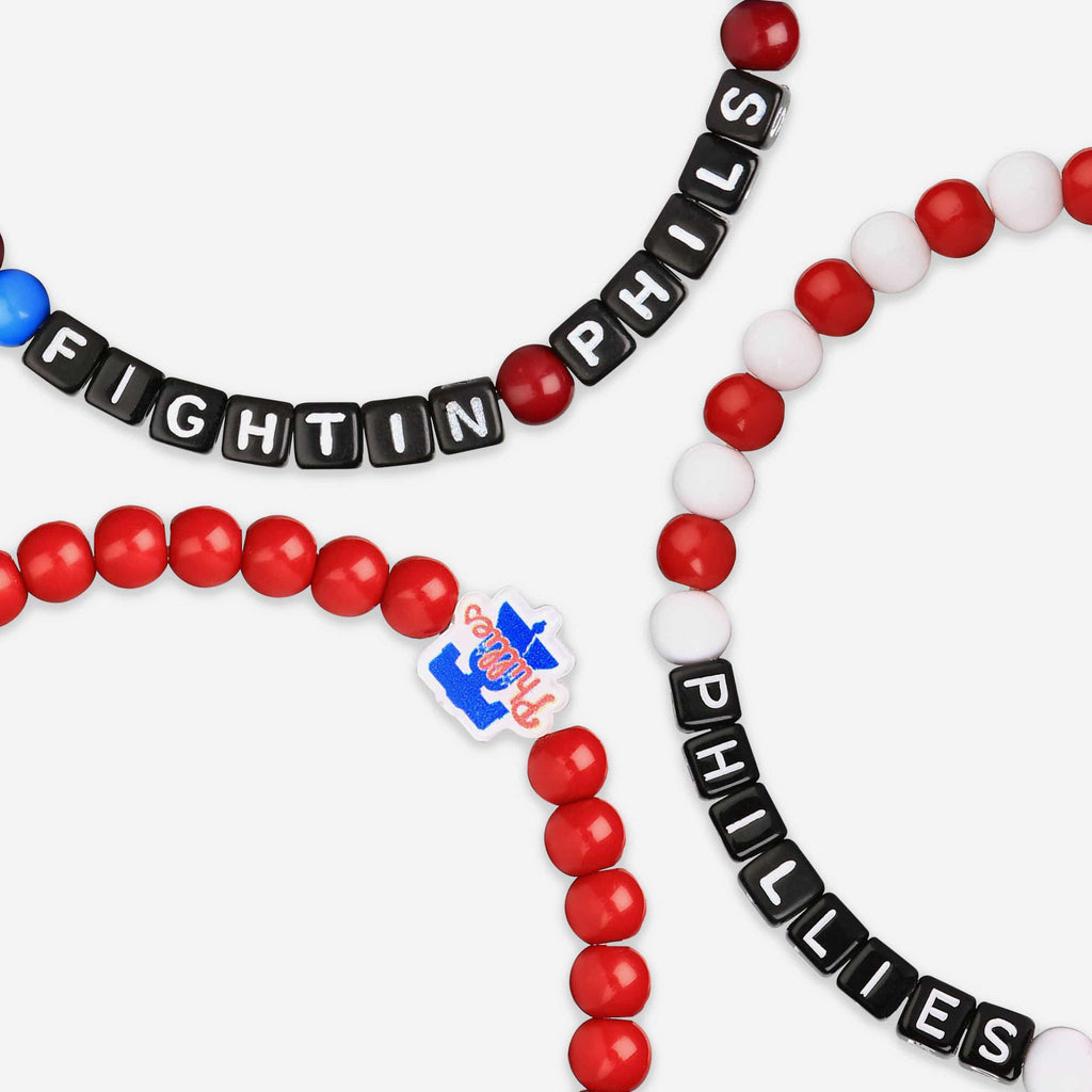 Philadelphia Phillies 3 Pack Beaded Friendship Bracelet FOCO
