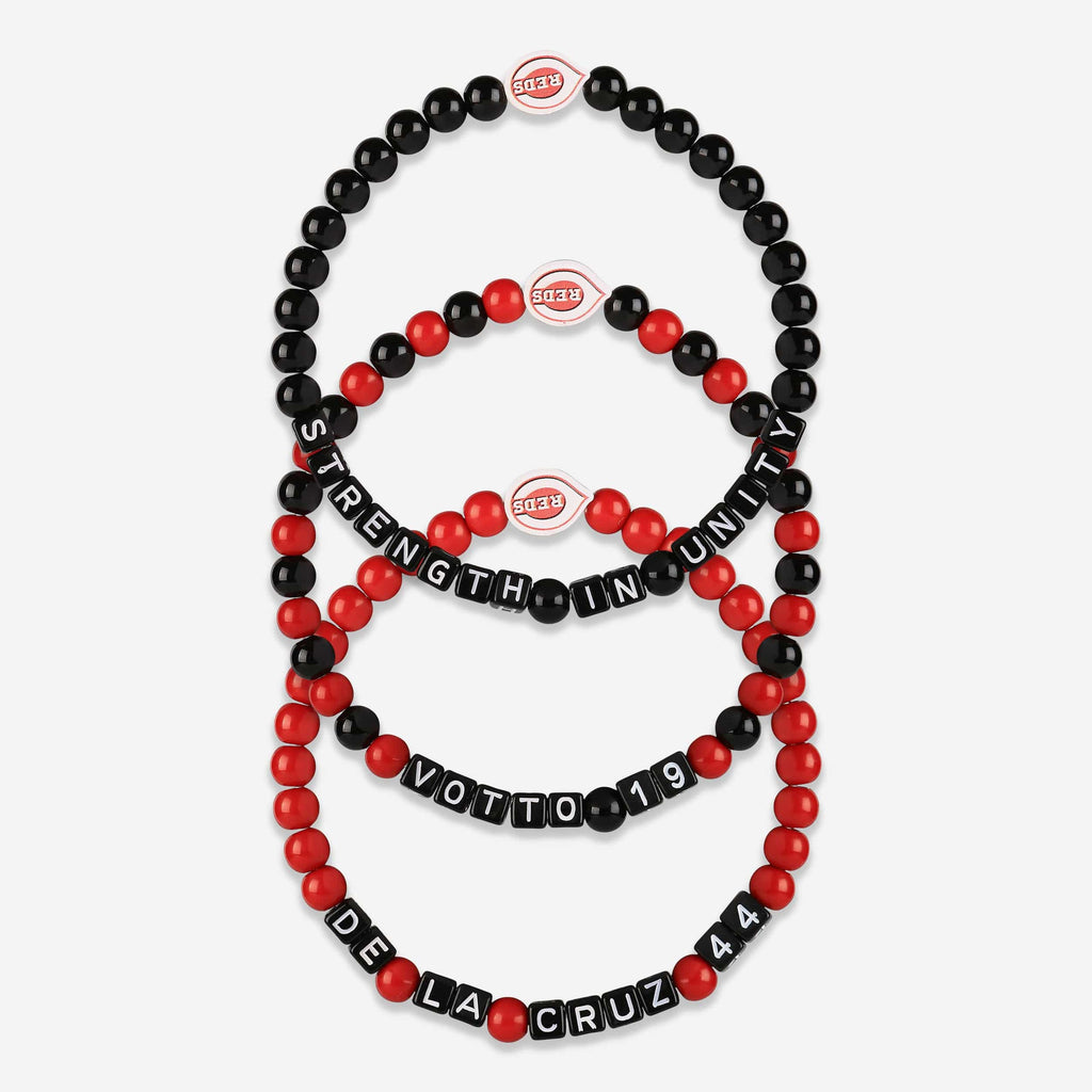 Joey Votto & Elly De La Cruz Cincinnati Reds 3 Pack Player Beaded Friendship Bracelet FOCO - FOCO.com