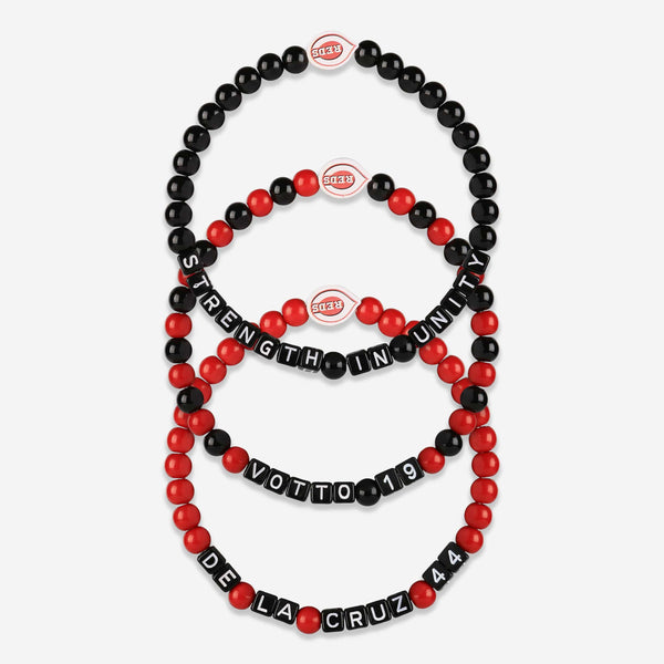Joey Votto & Elly De La Cruz Cincinnati Reds 3 Pack Player Beaded