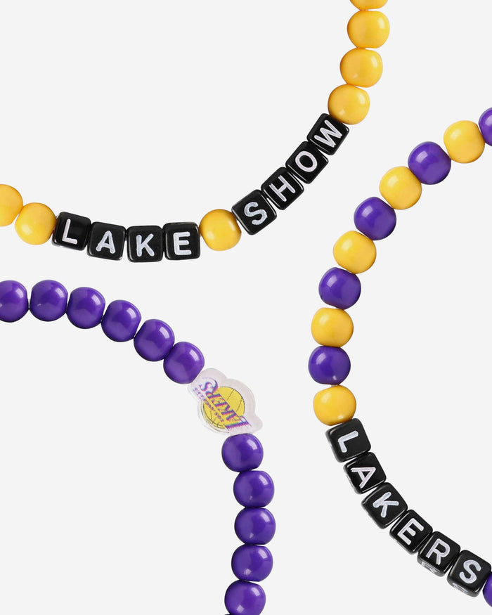 Los Angeles Lakers 3 Pack Beaded Friendship Bracelet FOCO - FOCO.com