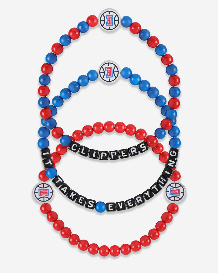 Los Angeles Clippers 3 Pack Beaded Friendship Bracelet FOCO - FOCO.com
