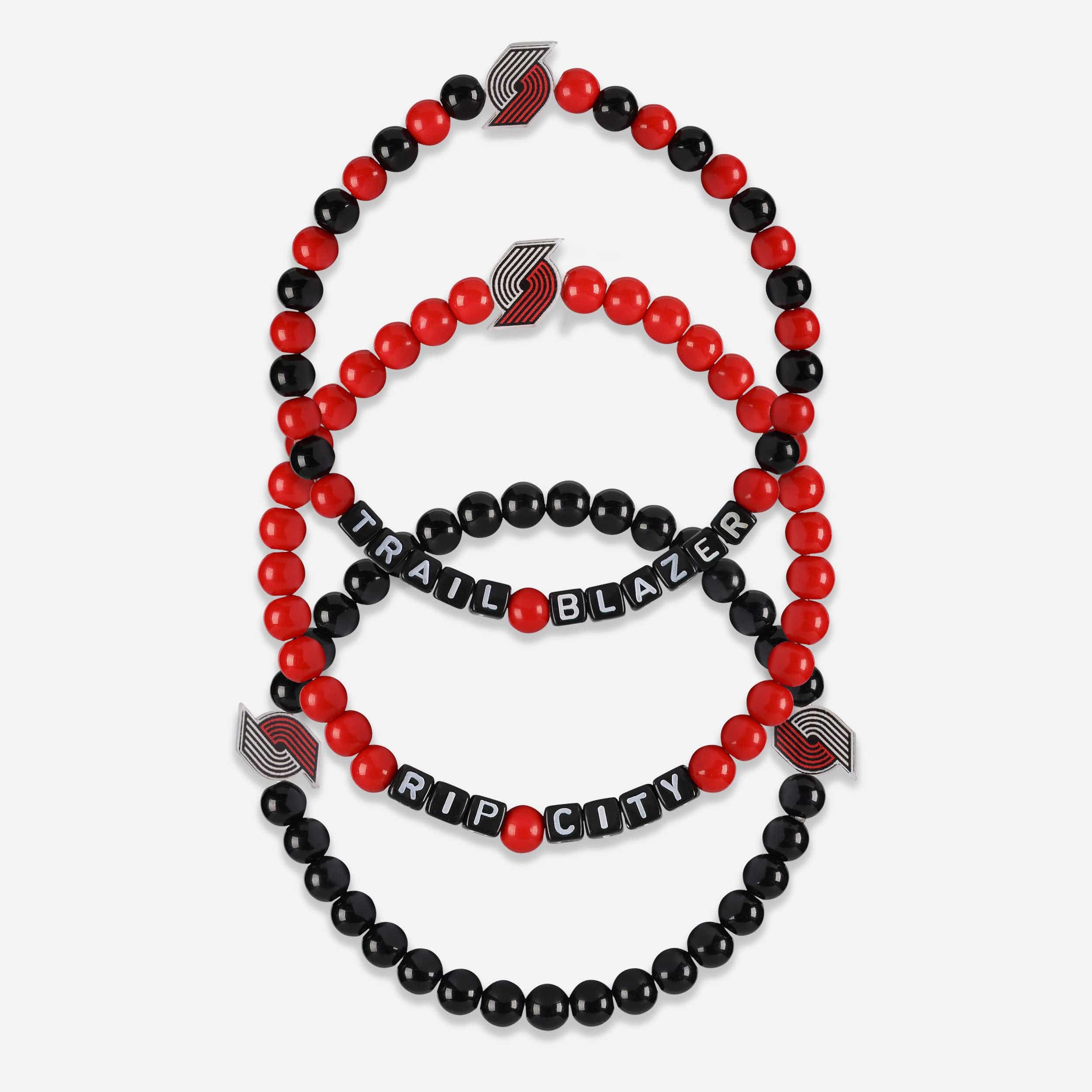 Portland Trail Blazers 3 Pack Beaded Friendship Bracelet FOCO