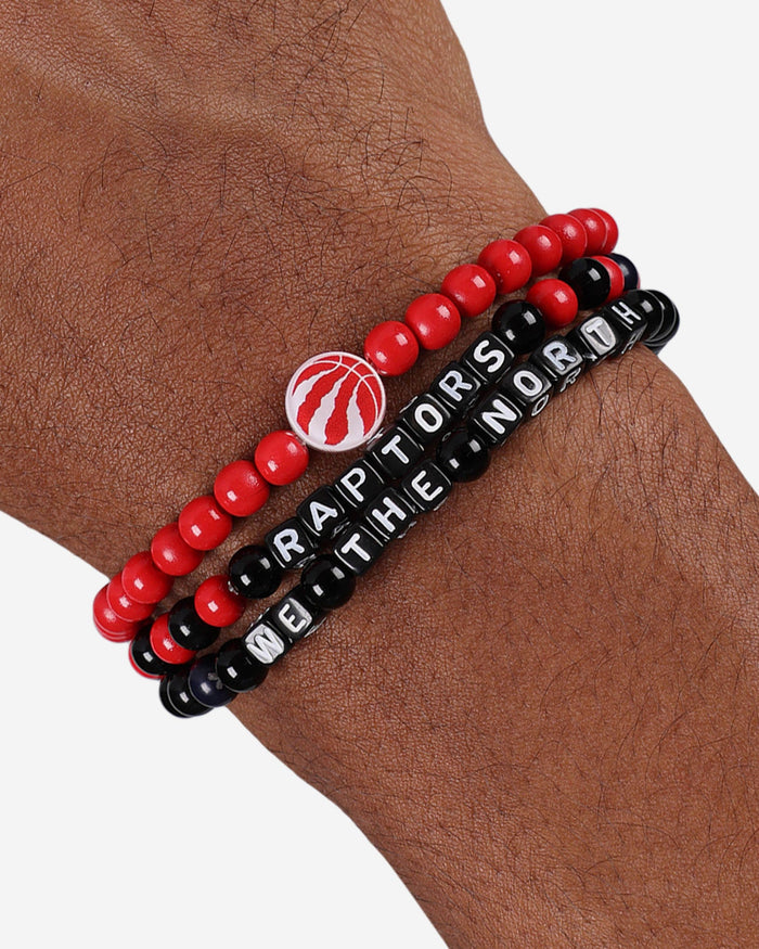 Toronto Raptors 3 Pack Beaded Friendship Bracelet FOCO