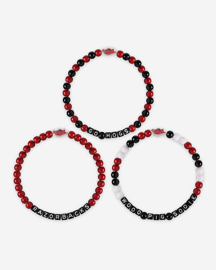 Arkansas Razorbacks 3 Pack Beaded Friendship Bracelet FOCO - FOCO.com