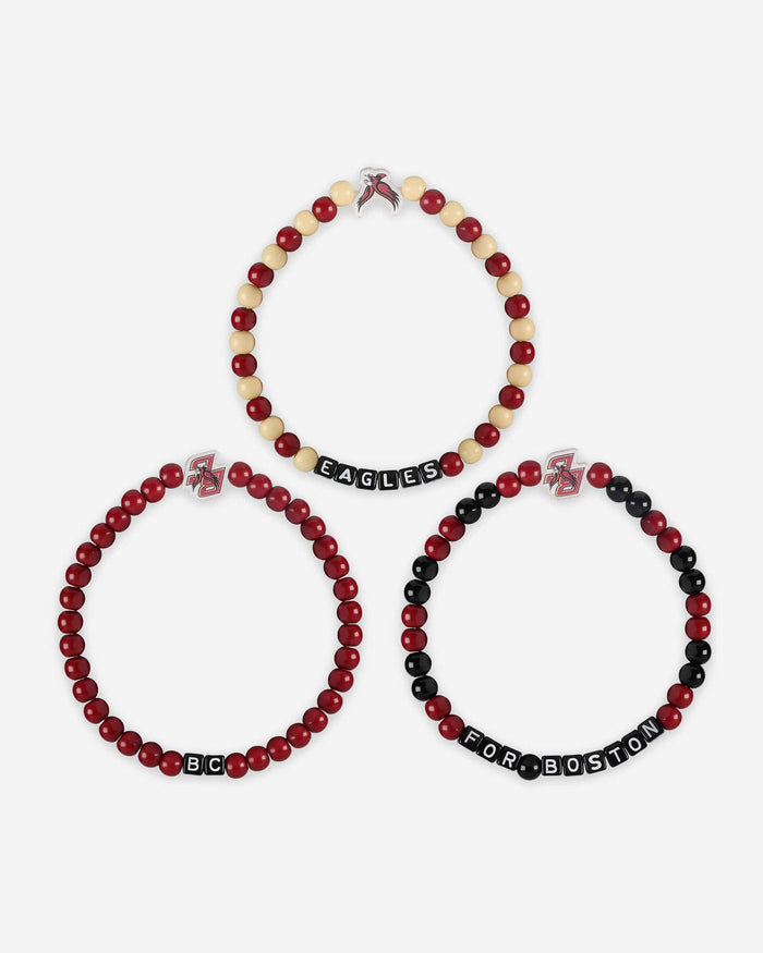 Boston College Eagles 3 Pack Beaded Friendship Bracelet FOCO - FOCO.com
