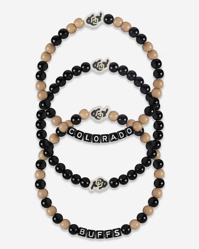 Colorado Buffaloes 3 Pack Beaded Friendship Bracelet FOCO - FOCO.com