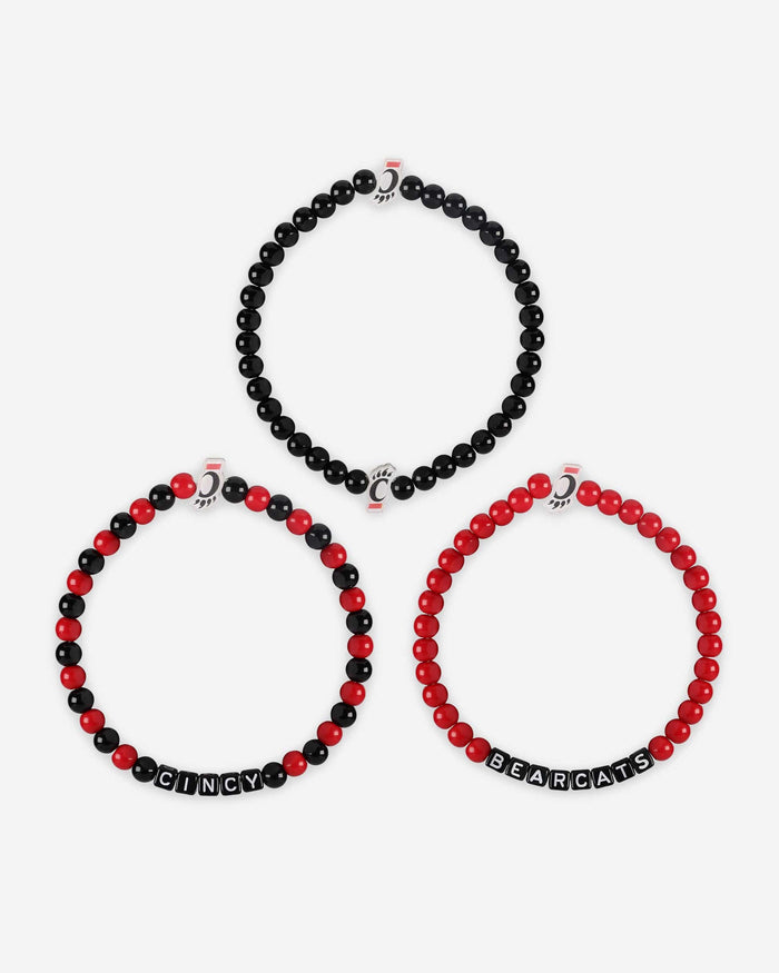 Cincinnati Bearcats 3 Pack Beaded Friendship Bracelet FOCO - FOCO.com