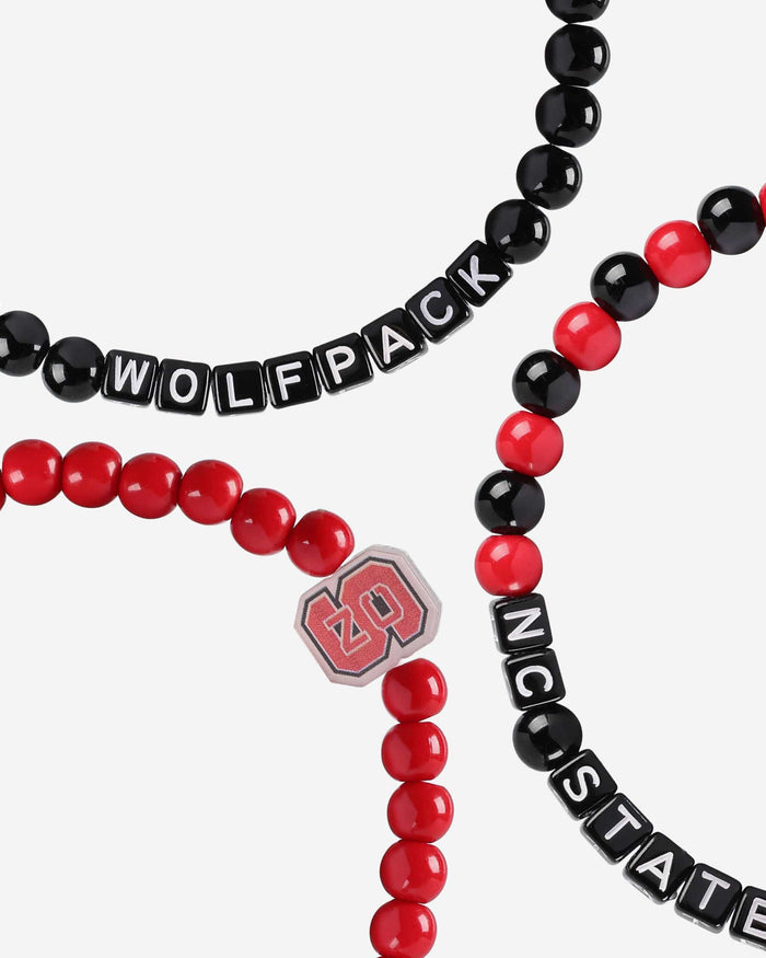 NC State Wolfpack 3 Pack Beaded Friendship Bracelet FOCO - FOCO.com