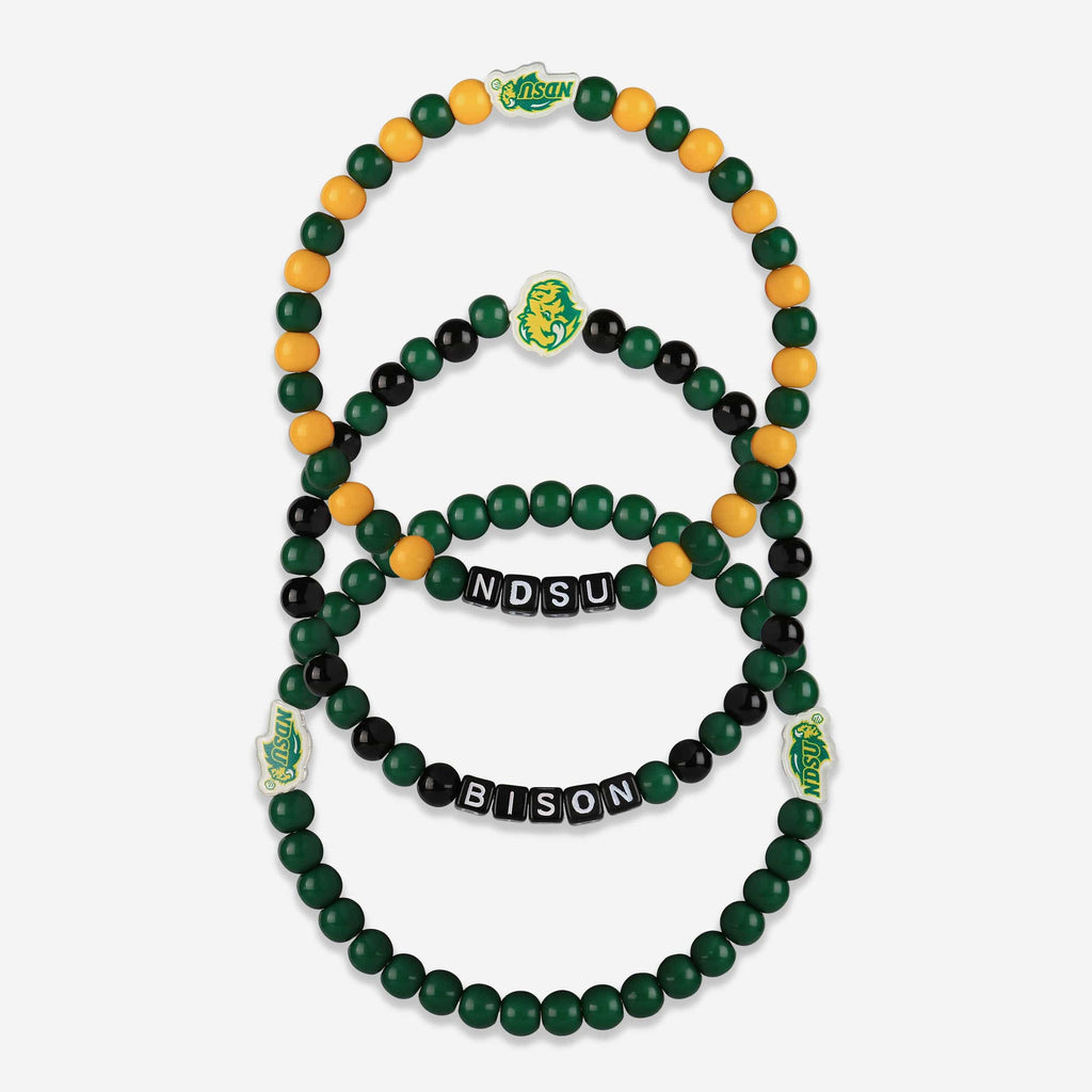 North Dakota State Bison 3 Pack Beaded Friendship Bracelet FOCO - FOCO.com