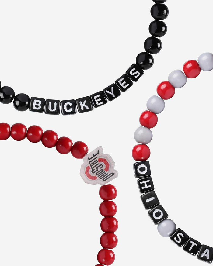 Ohio State Buckeyes 3 Pack Beaded Friendship Bracelet FOCO - FOCO.com