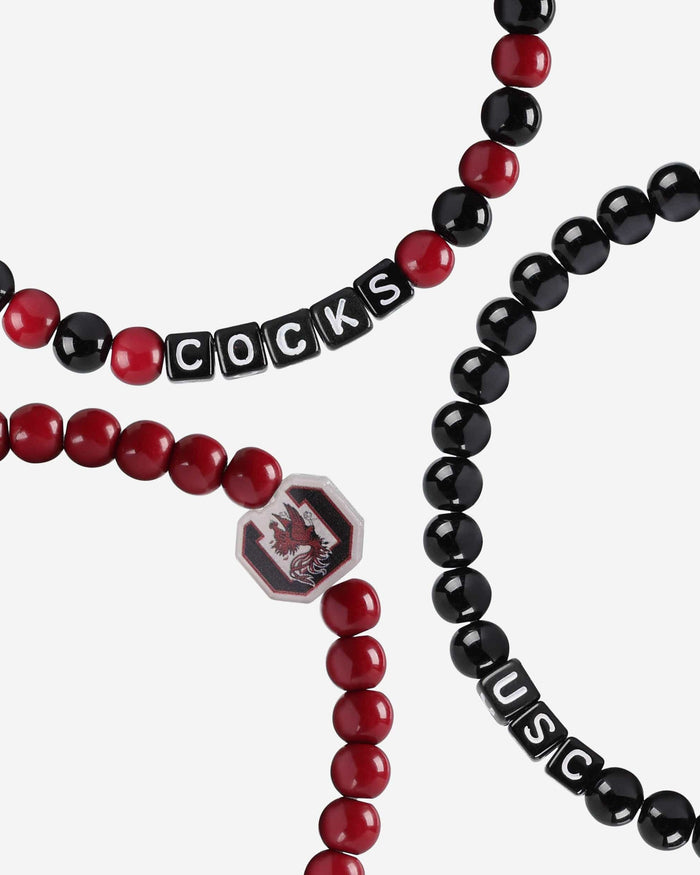 South Carolina Gamecocks 3 Pack Beaded Friendship Bracelet FOCO - FOCO.com