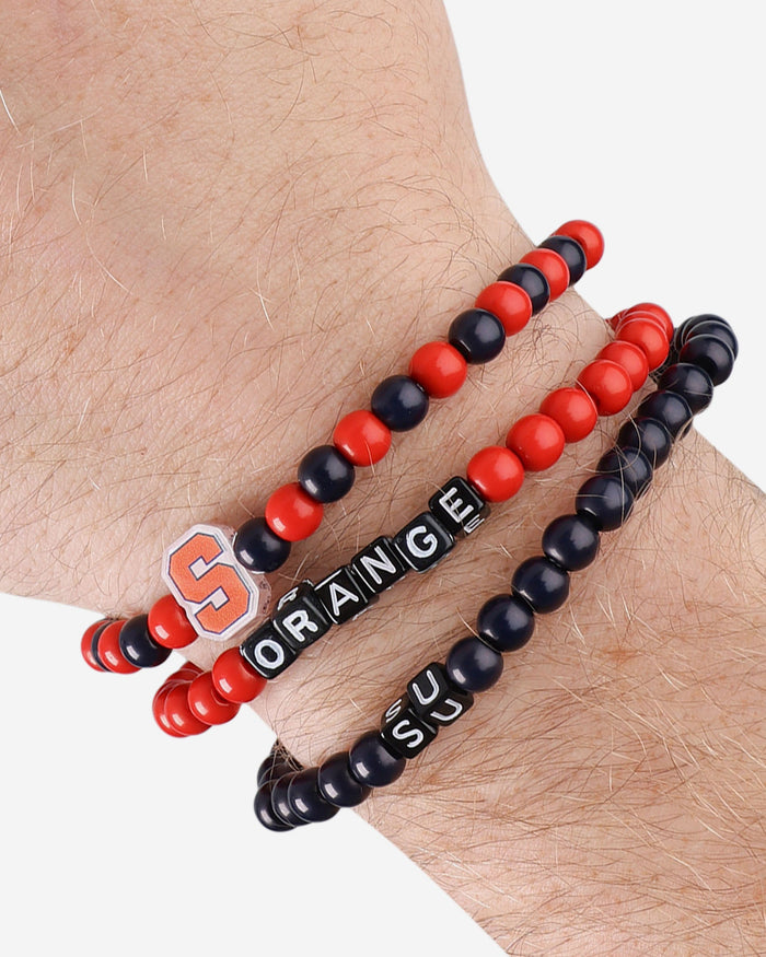 Syracuse Orange 3 Pack Beaded Friendship Bracelet FOCO - FOCO.com