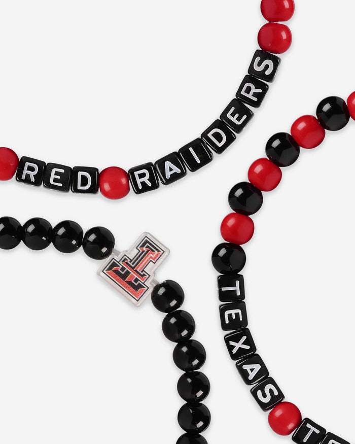 Texas Tech Red Raiders 3 Pack Beaded Friendship Bracelet FOCO - FOCO.com
