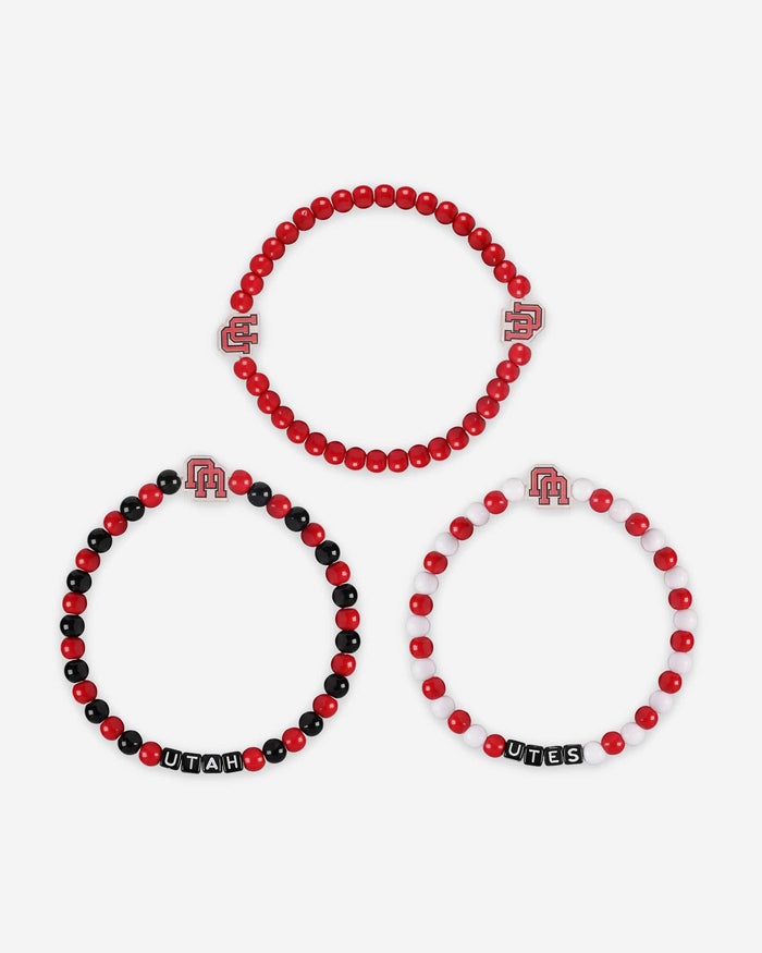 Utah Utes 3 Pack Beaded Friendship Bracelet FOCO - FOCO.com