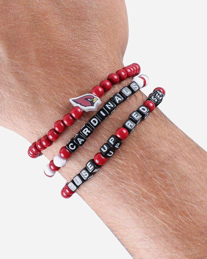Arizona Cardinals 3 Pack Beaded Friendship Bracelet FOCO - FOCO.com