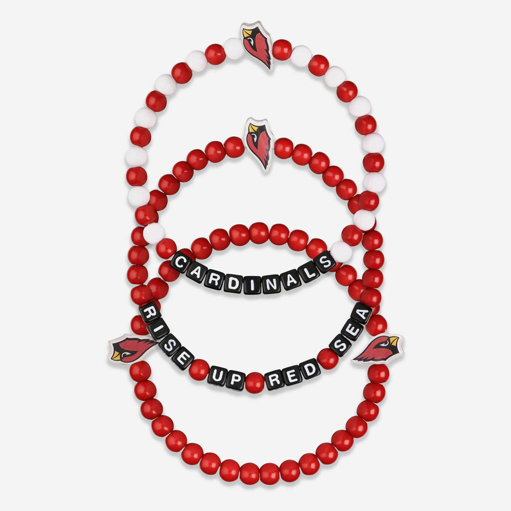 Arizona Cardinals 3 Pack Beaded Friendship Bracelet FOCO - FOCO.com