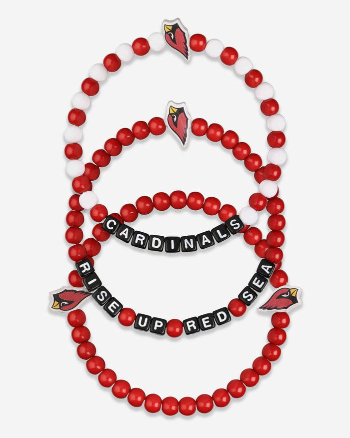 Arizona Cardinals 3 Pack Beaded Friendship Bracelet FOCO - FOCO.com